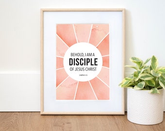 2024 LDS Youth Theme | I am a Disciple of Jesus Christ | 3 Nephi 5:13 Scripture Quote | Printable LDS Art | Young Mens Young Women Theme