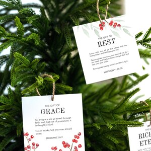LDS 25 Gifts of Christ Christmas Advent | LDS Scripture Card Set ...
