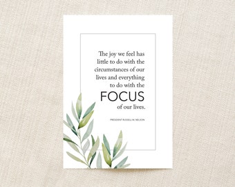 Russell Nelson Quote Art Print | LDS General Conference (Digital Download)