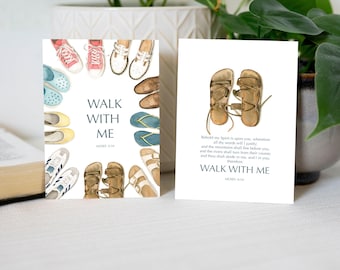 Walk With Me | 2026 LDS Youth Theme Posters & Bookmarks | Moses 6:34 Scripture Art