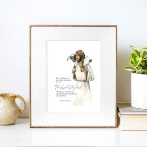 The Good Shepherd Art Print | Jesus and Lamb (digital Download) - Etsy