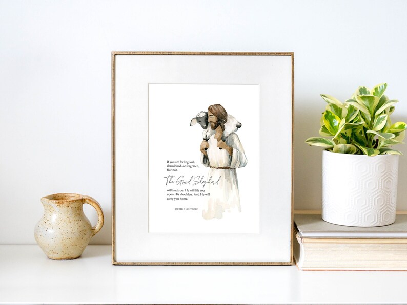 The Good Shepherd Art Print | Jesus and Lamb (digital Download) - Etsy