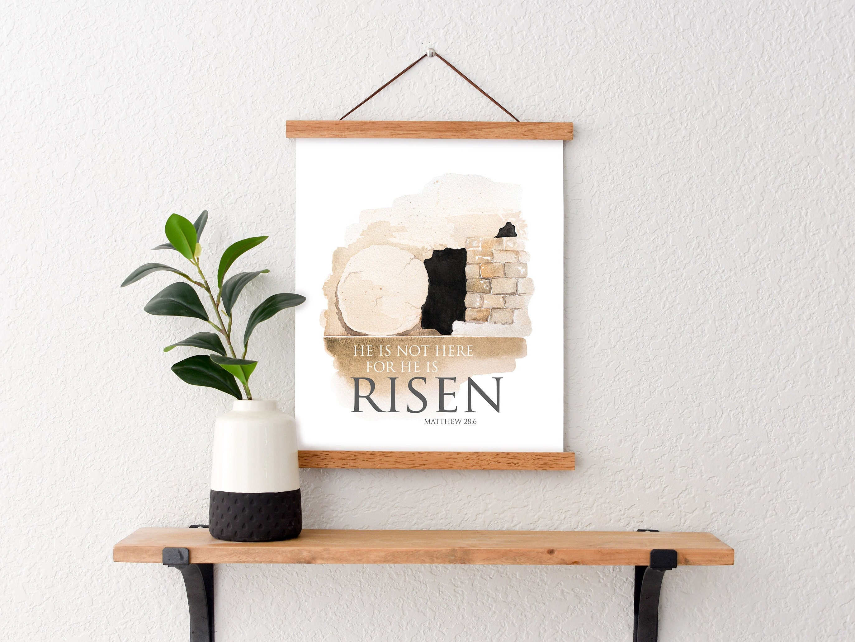 He is Not Here He is Risen Easter Sign. Printable Christian Etsy