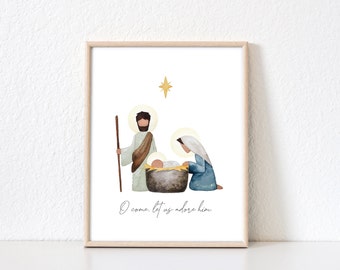 Nativity Watercolor | Etsy