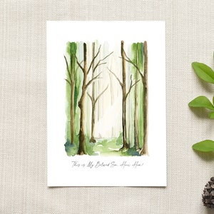 The Sacred Grove | LDS Printable Art | Joseph Smith Painting | Hear Him | LDS Water Color Art | The First Vision | LDS Wall Art