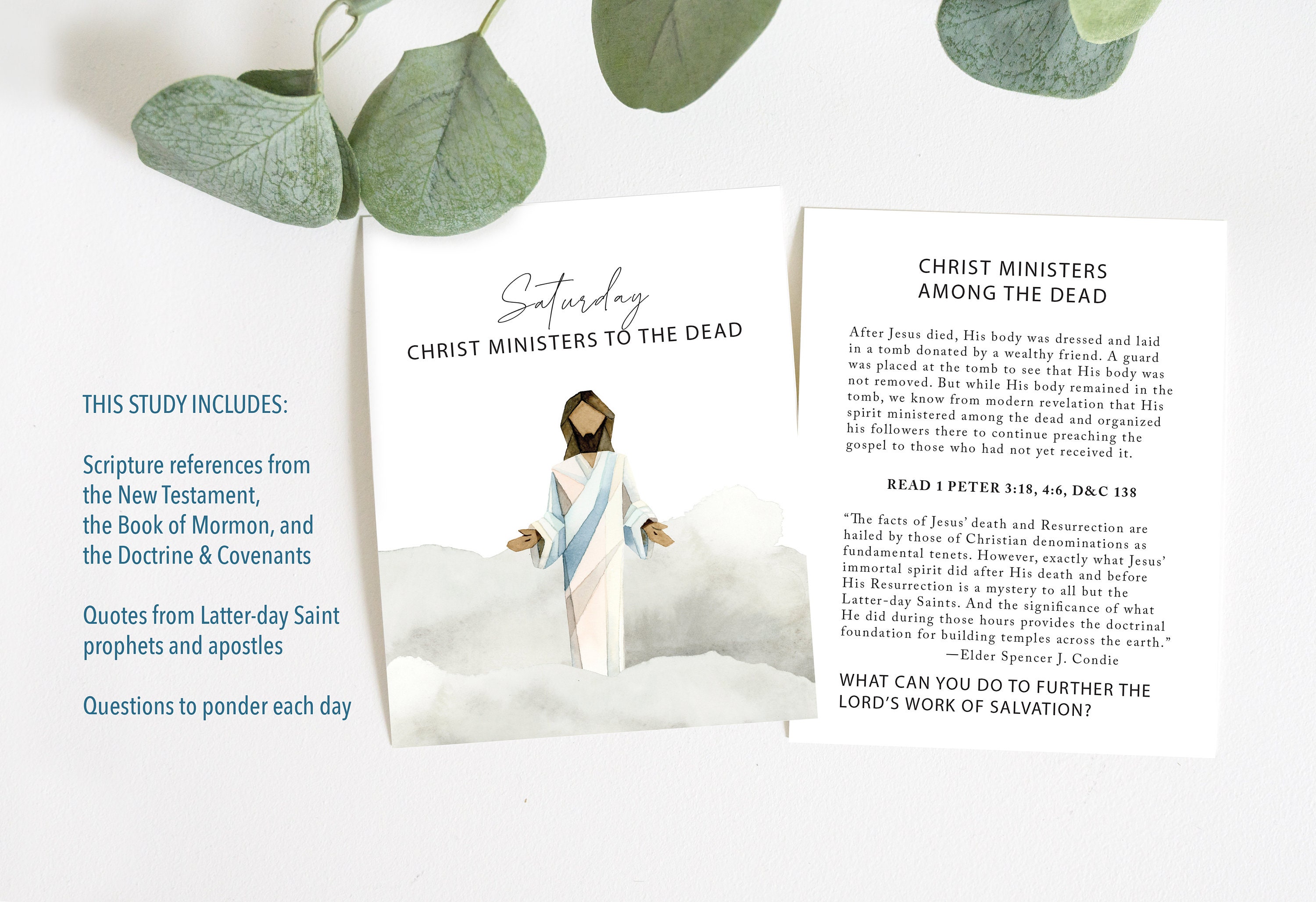 LDS Holy Week Study Cards Printable Easter Story LDS - Etsy UK