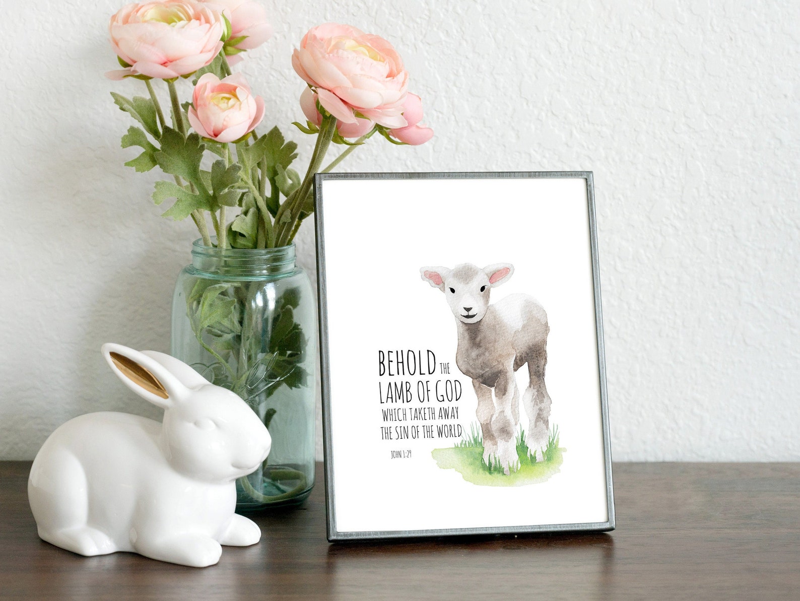 Behold the Lamb of God Easter Printable Religious Easter Etsy Ireland