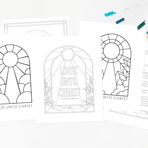 Look Unto Christ | 2025 LDS Youth Theme Painting Activity | LDS Youth Coloring Pages | Young Women Theme Painting | Girls Camp Activity