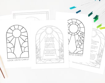 Guarda a Cristo / Attività di pittura a tema per i giovani LDS 2025 / Pagine da colorare per i giovani LDS / Pittura a tema per le giovani donne / Attività del campo per ragazze