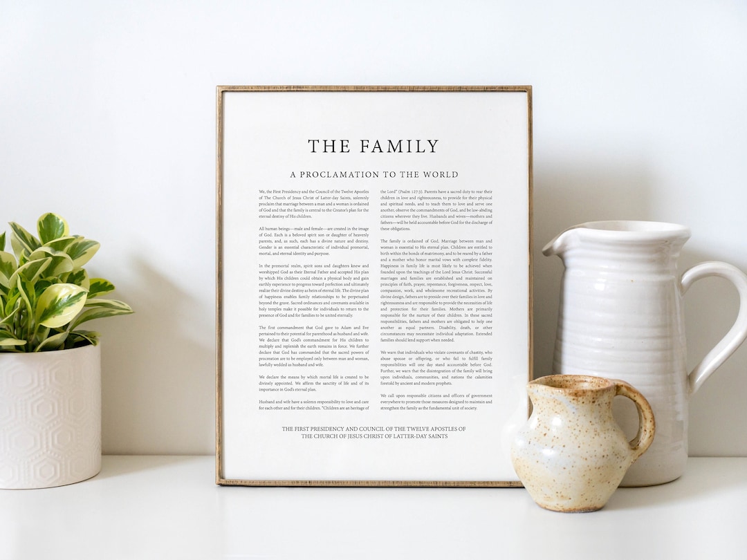 The Family Proclamation | LDS Wall Art | LDS Printable | LDS ...