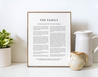 The Family Proclamation | LDS Wall Art | LDS Printable | LDS Proclamation