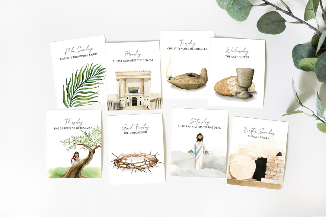 LDS Holy Week Study Cards Printable Easter Story LDS Easter Advent ...