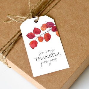 Thank You Gift Tag, Thanksgiving Tag, Printable Fall Tag, Thankful for You, Fall Gift, Fall Party Favor, Thanksgiving Table Place Setting