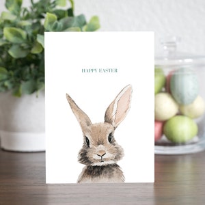 Carte de lapin de Pâques, carte de lapin imprimable, carte de Joyeuses Pâques, carte de lapin, carte de lapin, carte de Pâques 5 x 7, téléchargement de Pâques, carte imprimable