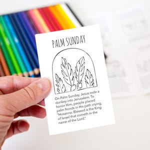 Página para colorear de Semana Santa SUD (minilibro) / Libro para colorear de Pascua plegado / Actividad de Pascua para la Primaria / Actividad de Pascua para niños / Página para colorear de Pascua