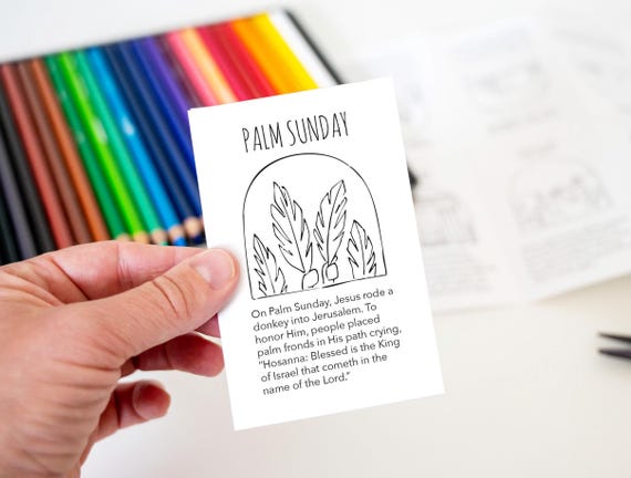 LDS Holy Week Mini Book Coloring Page | Folded Easter Coloring Book | Primary Easter Activity | Kids Easter Activity | Easter Coloring Page