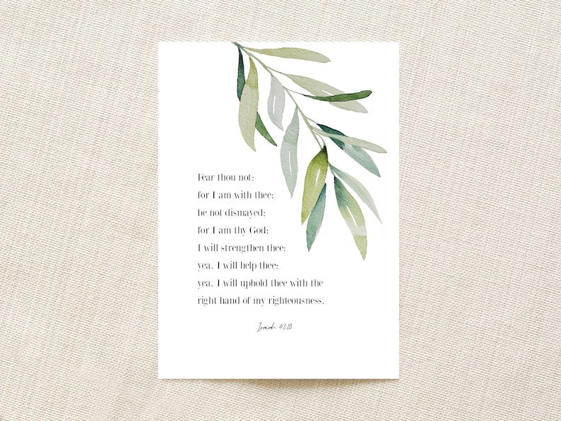 Isaiah 41:10 Printable Bible Quote Printable Christian Art - Etsy