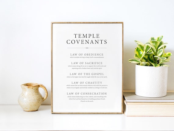 Temple Covenants Print | LDS Wall Art (Digital Download)
