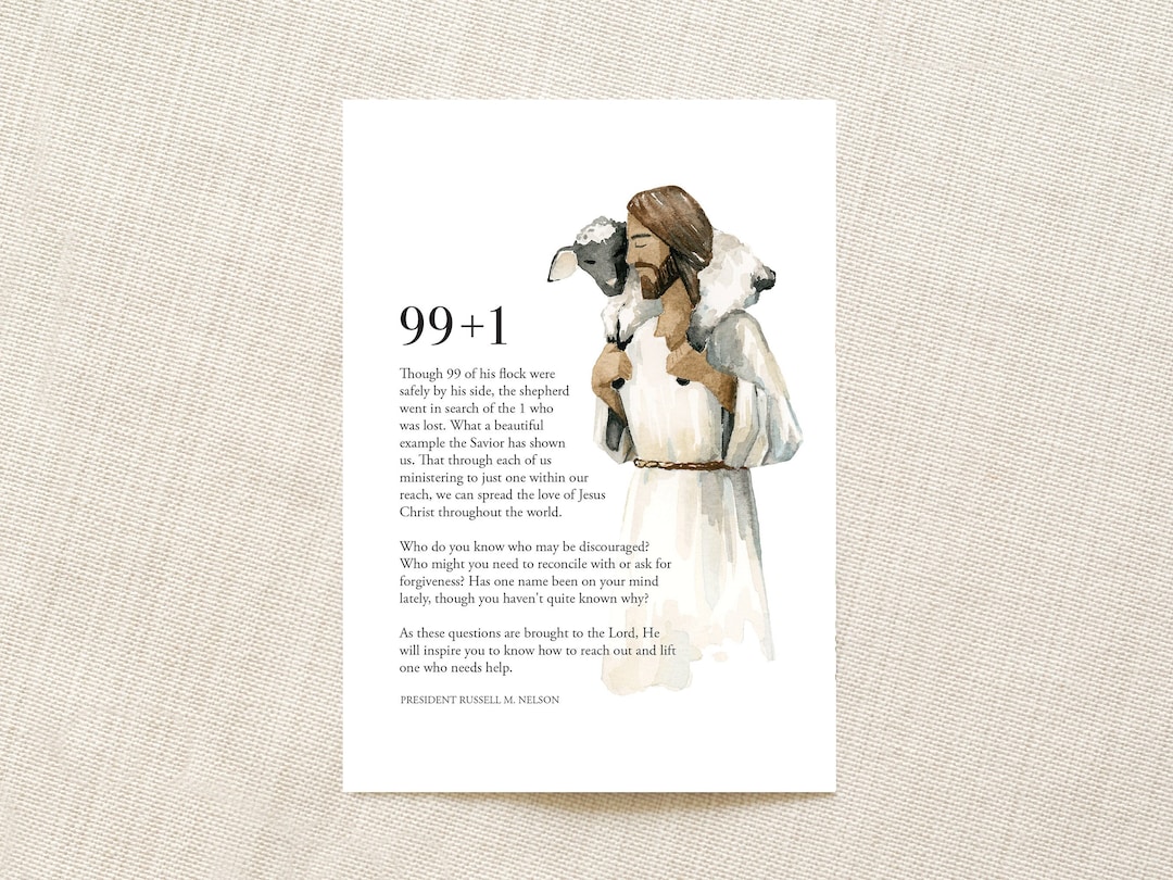 Russell Nelson 99+1 Challenge Print | LDS Ministering Gift
