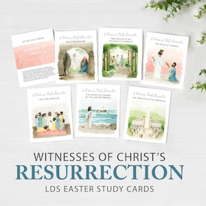 Témoins de la résurrection du Christ | Cartes d'étude de Pâques des SDJ | Cadeau de la Semaine Sainte | Cadeau de Pâques SDJ | Collection d'oeuvres d'art de Pâques des SDJ | Jésus-Christ