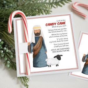 Leyenda del bastón de caramelo, titular del bastón de caramelo, favor de Navidad, poema del bastón de caramelo, regalo de Navidad cristiano, regalo de la iglesia, regalo de Navidad primario