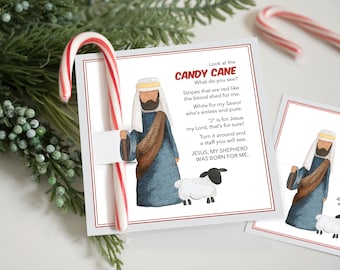 Candy Cane Legend, Candy Cane Holder, Christmas Favor, Candy Cane Poem, Christian Christmas Gift, Church Gift, Primary Christmas Gift