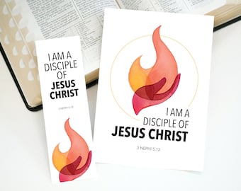 Tema per i giovani della Chiesa del 2024 / Sono un discepolo di Gesù Cristo / 3 Nefi 5:13 Citazione scritturale / Arte LDS stampabile / Tema delle Giovani Donne dei Giovani Uomini