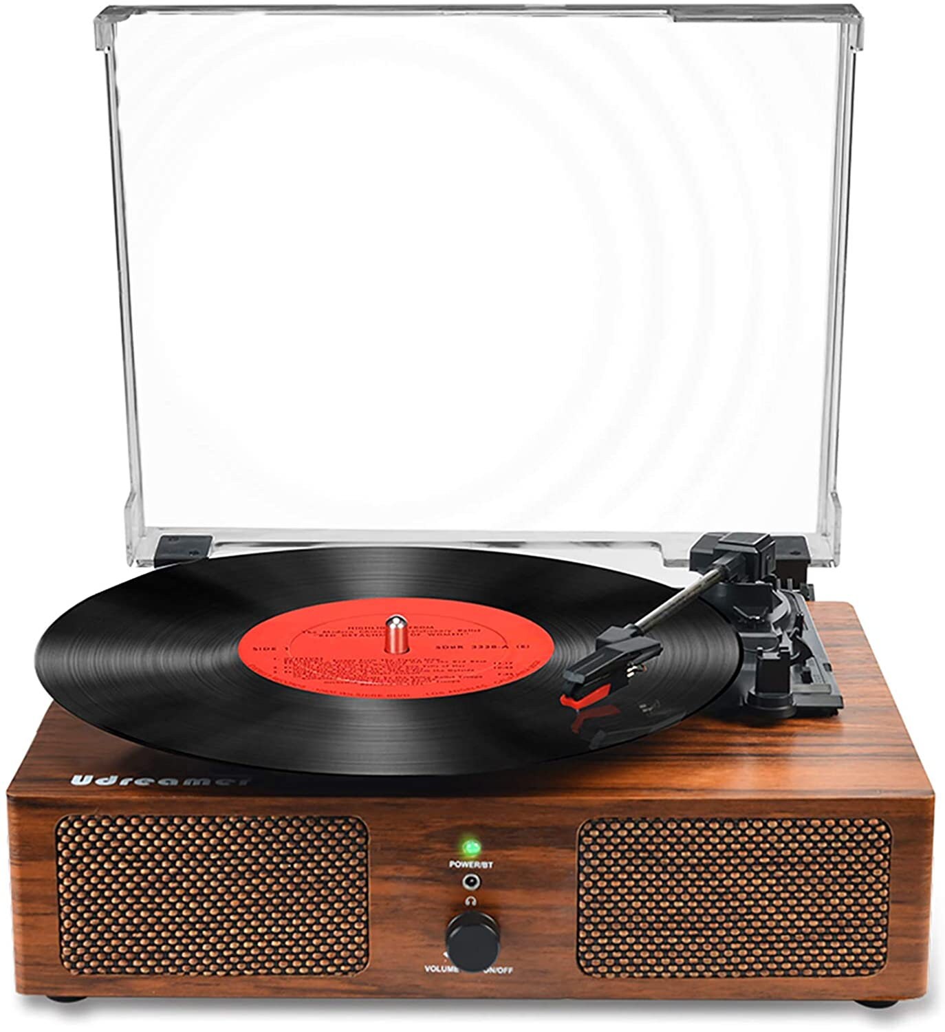 Vinyl Record Player Bluetooth Turntable with Built-in Speakers and US…