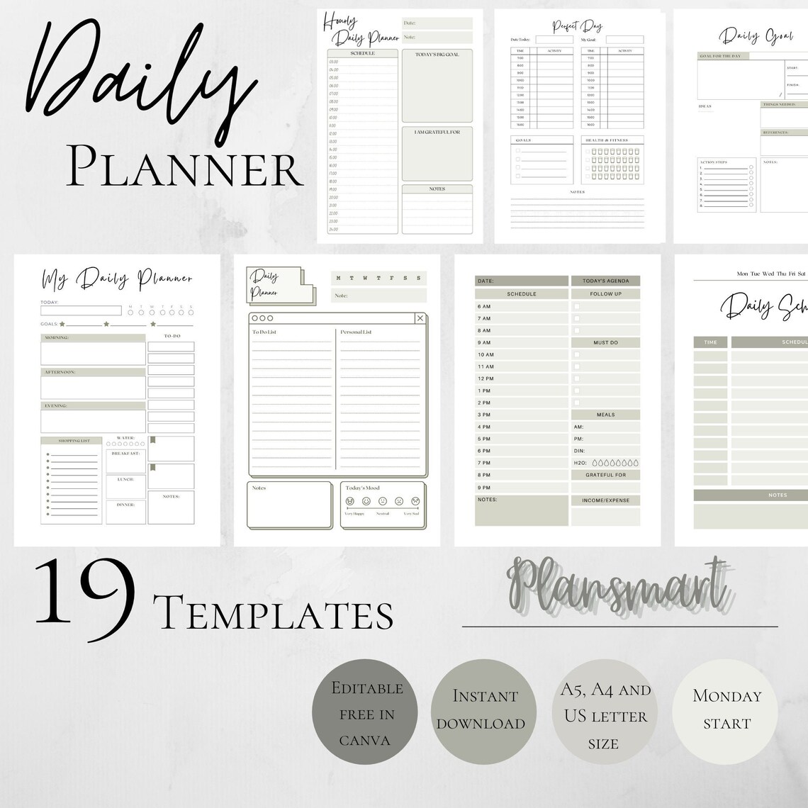 Canva Daily Planner Templates