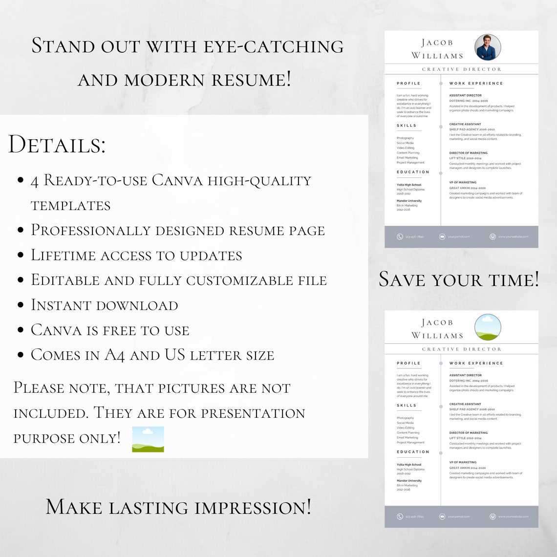 create a resume with canva