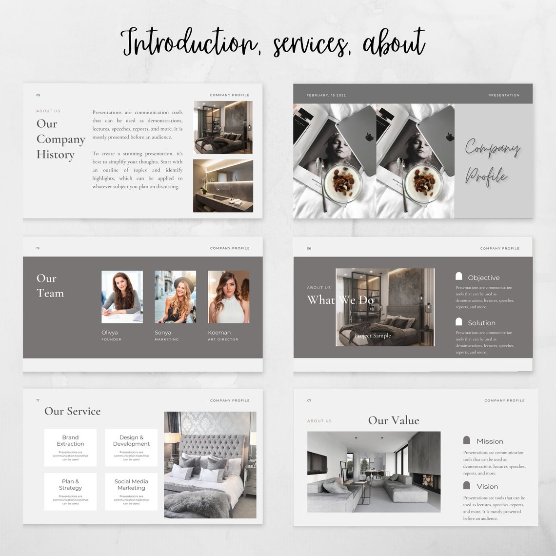 Canva Slide Deck Templates Professional Brand Portfolio Etsy