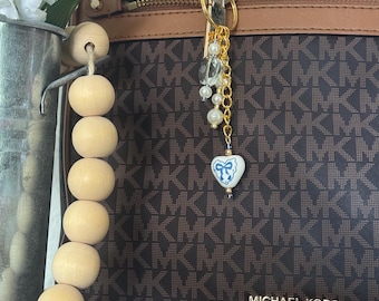 Faux Pearl Bag Charm – Gold Chain Coquette Purse Accessory