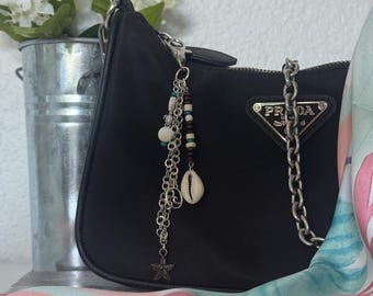Cowrie Shell Bag Charm – Boho Starfish Purse Clip