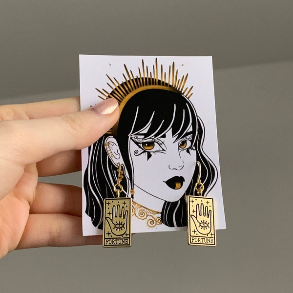 Tarot Card Earrings- FORTUNE