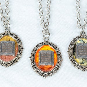 Ten Commandments Resin Necklace