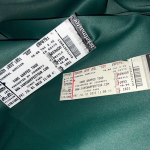 Custom Printed Acrylic ANY Concert Ticket Keepsake - Personalized Music Memorabilia