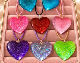 She Will Love It - Handmade Resin Heart Necklace