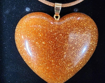 Gold Spark Heart Necklace