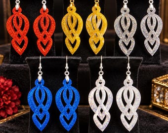 Dress to Shine Handmade Resin Statement Earrings