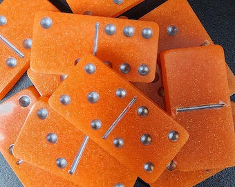 Orange Resin Domino Set