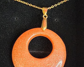 Golden Sunrise Donut Necklace