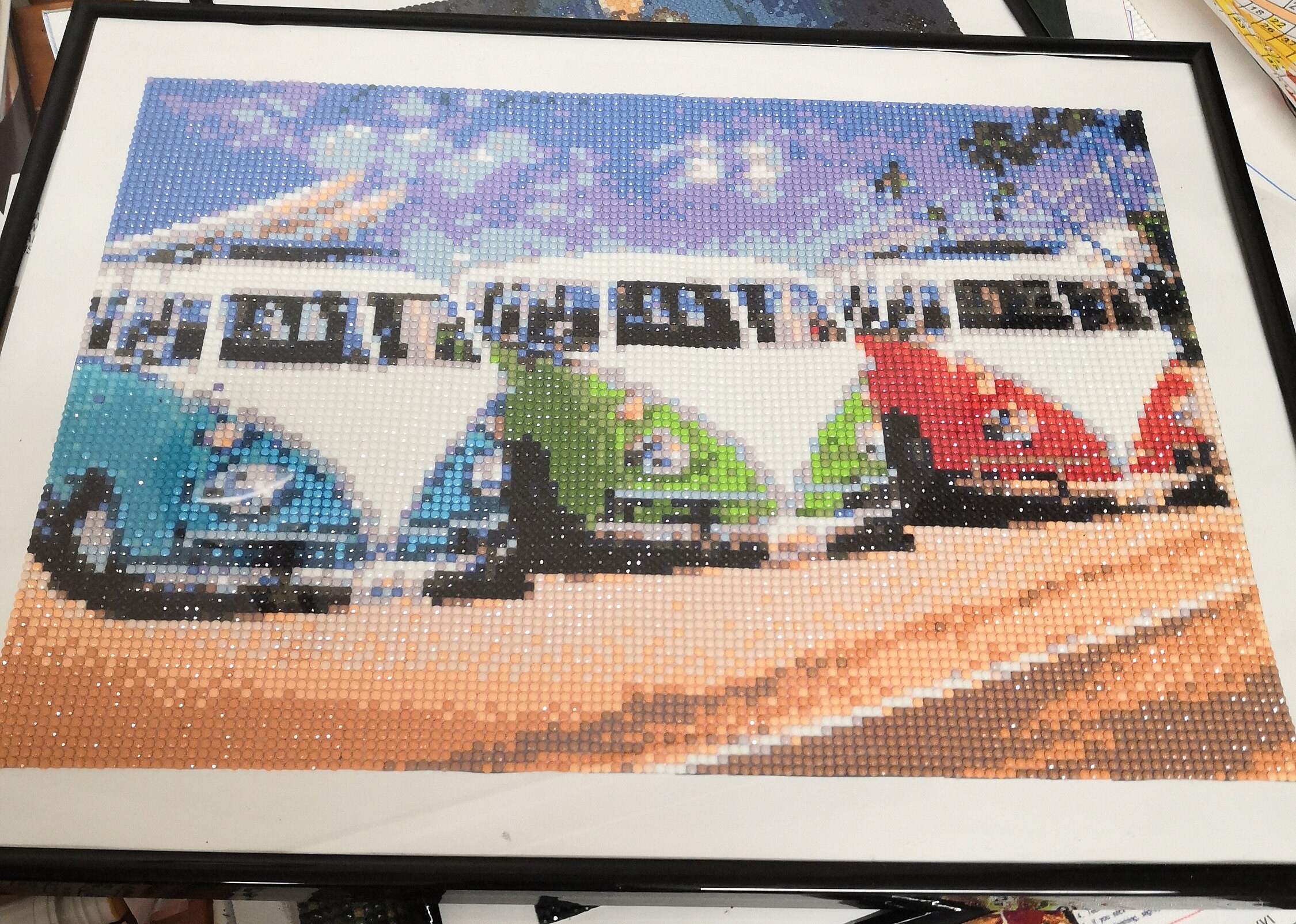 5d completed and framed campervan diamond painting | Etsy
