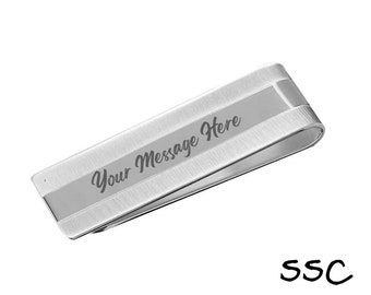 Sterling Silver Money Clip, Personalized, Free Laser Engraving