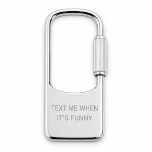 Personalized 925 Sterling Silver Screw Clasp Keychain