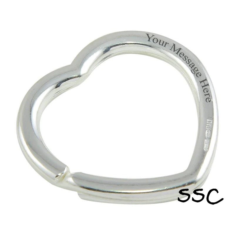 1 Solid Sterling Silver 925 Rectangular Key Ring Key Ring heavy