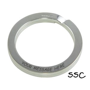 Sterling Silver Key Chain, Ring Holder, Personalized, Free Laser Engraving
