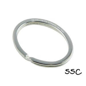 Sterling Silver Key Chain, Ring Holder, Personalized, Free Laser Engraving