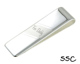 Sterling Silver Money Clip, Free Laser Engraving