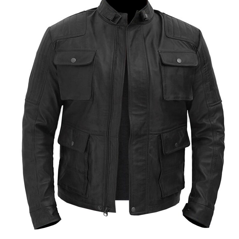 Men's Handmade Black hotsell Biker Vintage Winter Leather Jacket