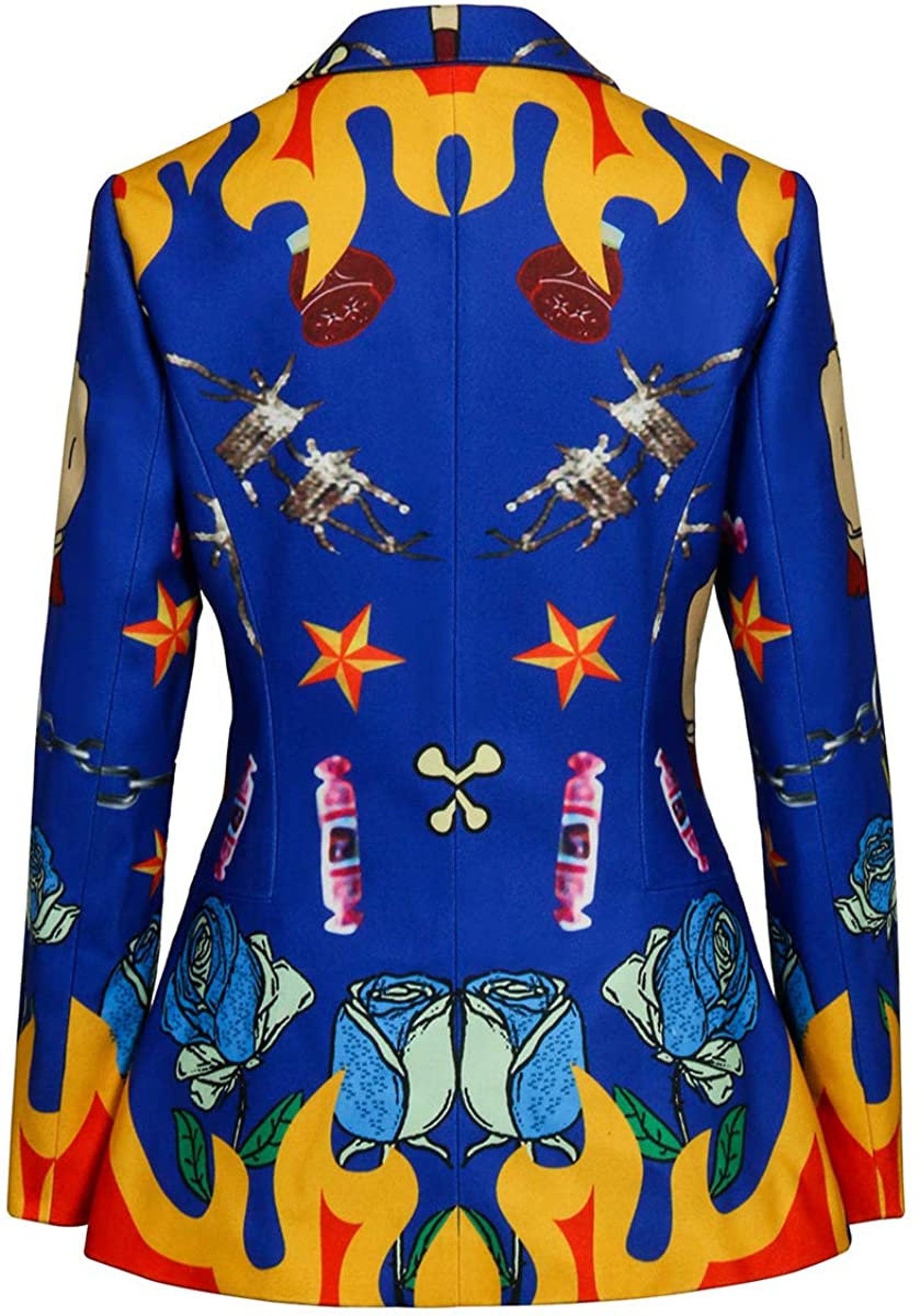 Women Fashion Birds of Prey Blue Multi Color Blazer Coat - Etsy
